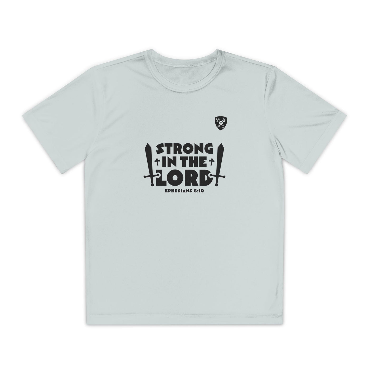 Youth Strong in the Lord Competitor Tee - Inspirational Shirt for Kids